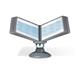 Durable SHERPA MOTION 360 Degree Desk Display Panel Stand - 10 Panels - A4 Grey