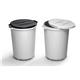 Durable 40L Round Waste Bin Grey - Strong Food Safe Bin - DURABIN