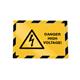 Durable DURAFRAME Adhesive Magnetic Hazard Frame - 2 Pack - A4 Black & Yellow