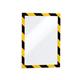 Durable DURAFRAME Adhesive Magnetic Hazard Frame - 2 Pack - A4 Black & Yellow
