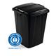 Durable ECO 90L Waste Bin Black - Strong Square Recycling Bin - DURABIN