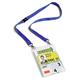 Durable Safety-Release Lanyard Name Badge ID Ticket Holder - 10 Pack - A6 Blue