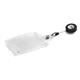 Durable Enclosed 2 Card Badge Reel Security Pass ID Holders - 25 Pack - Clear