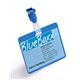 Durable Clip Name Tag ID Badge Card Holders + Inserts - 50 Pack - 54x90mm - Blue