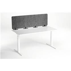 Durable Felt Desk Divider Panel - Visual Acoustic Privacy Partition 160cm - Grey
