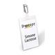 Durable Clip Name Tag ID Badge Card Holders - 25 Pack - Vertical 90 x 60mm