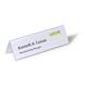 Durable Clear Plastic Table Place Name Holders and Inserts - 25 Pack - 61x210mm