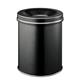 Durable Fire Extinguishing Metal Waste Bin - TUV Certified - 15L - Black
