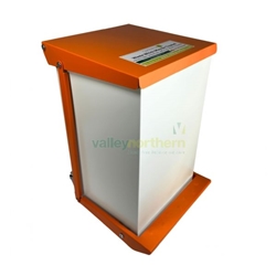 50L Bin with Orange Lid, "Waste which may be treated"