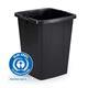 Durable ECO 90L Waste Bin Black - Strong Square Recycling Bin - DURABIN