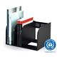 Durable OPTIMO Magazine Book Stand Desk Organiser Book Holder - 2 Pack - Grey