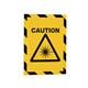 Durable DURAFRAME Magnetic Signage Hazard Frame - 5 Pack - A4 Yellow & Black