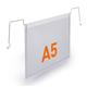 Durable Wire Hanging Document Pocket - Ticket Holder - 50 Pack - A5 Clear