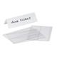 Durable Clear Plastic Table Place Name Holders and Inserts - 10 Pack - 61x210mm