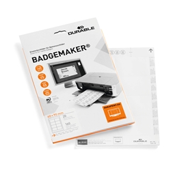 Durable BADGEMAKER Printable Name Badge Inserts - 160 Cards - 60x90mm