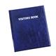 Durable PU Leather GDPR Visitor Book - 100 Name Badges & Security Sheet - Blue