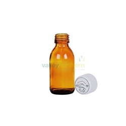 Glass Bottle - Pharmasafe  Ready Capped Glass Bottles - 100ml - Pack 42