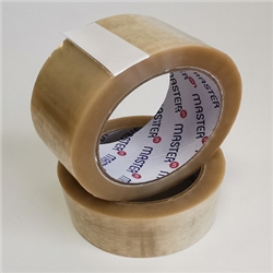 Master'in Clear Polypropylene 25 Micron Solvent Packing Tape 48mm x 100m Box of 36 Rolls