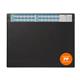 Durable Calendar Desk Mat Clear Overlay Notes Protector Pad - 65x48 cm - Black