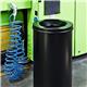 Durable Fire Extinguishing Metal Waste Bin - TUV Certified - 60L - Black