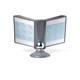 Durable SHERPA MOTION 360 Degree Desk Display Panel Stand - 10 Panels - A4 Grey