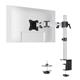 Durable SELECT Monitor Mount Desk Clamp for 1 Screen - 13 - 27in - Gloss Silver