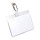 Durable Clip Name Tag ID Badge Card Holders + Inserts - 50 Pack - 54 x 90mm