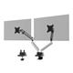 Durable SELECT PLUS Dual Arm Monitor Mount Desk Clamp for 2 Screens - 17 - 32in