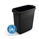 Durable ECO 60L Waste Bin Black - Strong Rectangular Recycling Bin - DURABIN