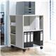 Durable 6 Shelve Office Filing Storage Trolley on Wheels - 75cm Grey