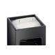 Durable Square Metal Waste Bin with Integrated Sand Ashtray - 17L - Charcoal Grey