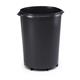 Durable 40L Round Waste Bin Black - Strong Recycling Bin - DURABIN