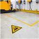 Durable Adhesive ISO 'Caution Forklifts' Sign Safety Floor Sticker - 43cm