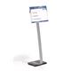 Durable INFO SIGN Aluminium Display Panel Info Floor Stand A3 - 1.25m - Silver