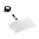 Durable Enclosed 2 Card Badge Reel Security Pass ID Holders - 25 Pack - Clear