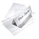 Durable Clear Plastic Table Place Name Holders and Inserts - 10 Pack - 61x210mm