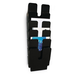 Durable FLEXIPLUS 6 Wall Mounted Literature Holder - A4 Portrait - Black