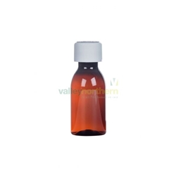Plastic Bottle - Pharmasafe  Amber PET Ready Capped Bottles - 100ml - Pack 50
