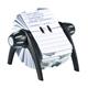 Durable TELINDEX Rotary Address Card Holder File - 500 Cards & A-Z Index - Black
