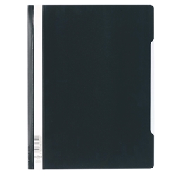 Durable Clear View Project Folder Document Report File - 25 Pack - A4+ Black