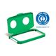 Durable 60L Hinged Bin Lid Green - Two Holes for Cans/Bottles - DURABIN