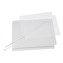 Durable Water Resistant UV Anti-Reflective Cable Tie Pockets - 5 Pack - A5 Clear