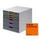 Durable VARICOLOR Desktop Organiser 7 Drawer Colour Coded Modular Storage - A4+
