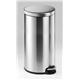 Durable Round Stainless Steel Pedal Bin - 30 Litre - Silver