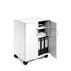 Durable 2 Door Office Filing Storage Trolley on Wheels - 75cm White