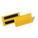 Durable Magnetic Ticket Holder Document Pockets - 50 Pack - 100 x 38mm - Yellow