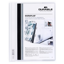 Durable DURAPLUS Project Folder Document Report File - 25 Pack - A4+ White