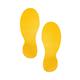 Durable Heavy Duty Adhesive Floor Marking Foot Shape - 5 Pairs - Yellow