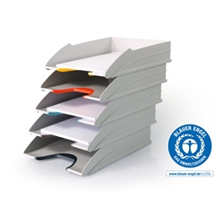 Durable VARICOLOR ECO Stackable Letter Tray Files - 5 Pack - A4+ Colour Coded