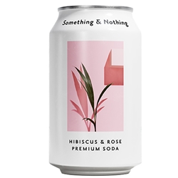 Something & Nothing Hibiscus & Rose Premium Soda 330ML Can (Pack 12)